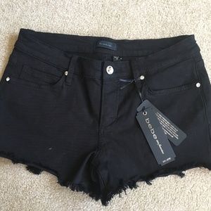 NWT Bebe bling black cutoff shorts